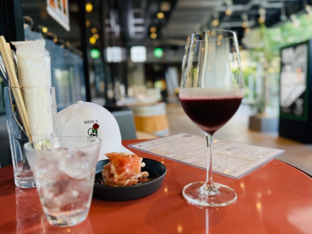Red Wine at Open Terrace in Shibuya Winery